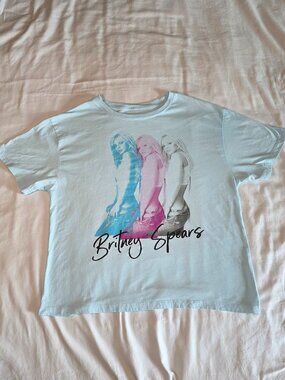 Britney Spears 2024 Graphic Tee Light Blue Womens M